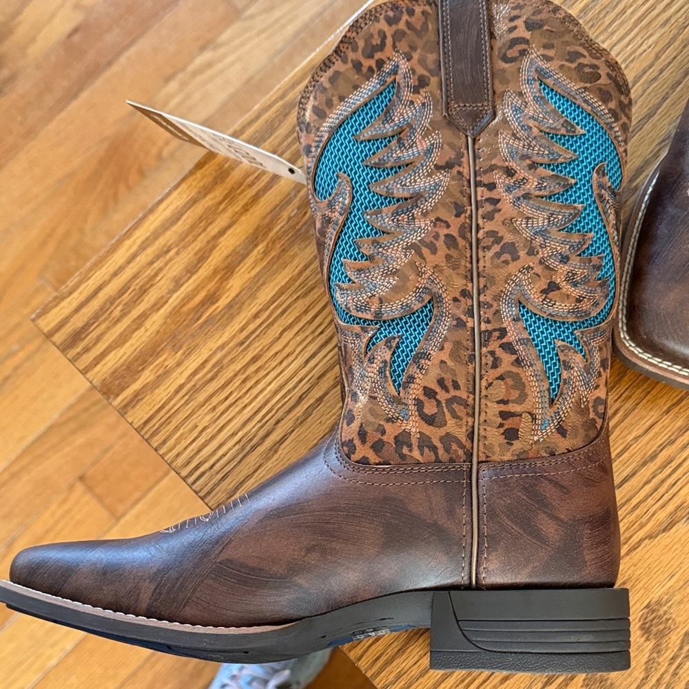 Ariat Brown and Teal Western Boots NEW - Picture 12 of 12